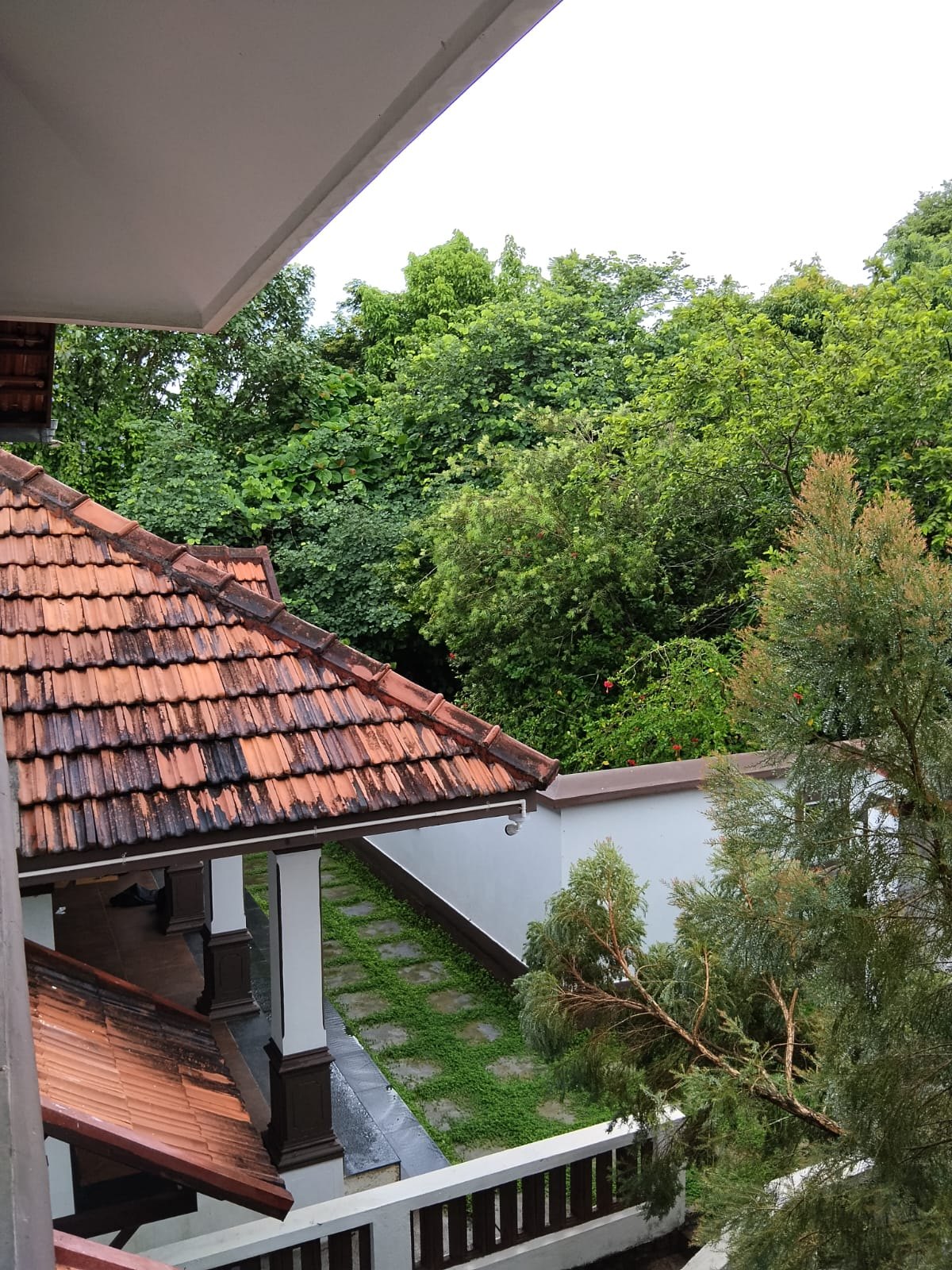 Roof tiles and garden pathways
